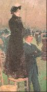 Nittis, Giuseppe de Horse Races in the Bois de Boulogne oil painting